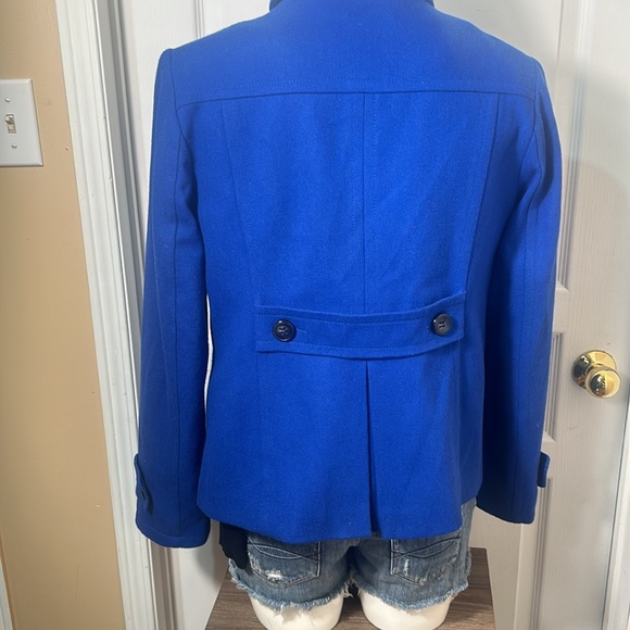 JCPENNY WOOL MIX BLUE DOUBLE BREASTED PEA JACKET IN SIZE LARGE - Picture 4 of 9